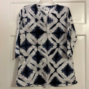 Andrea Jovine cotton linen, side pocket, cover-up, or shirt